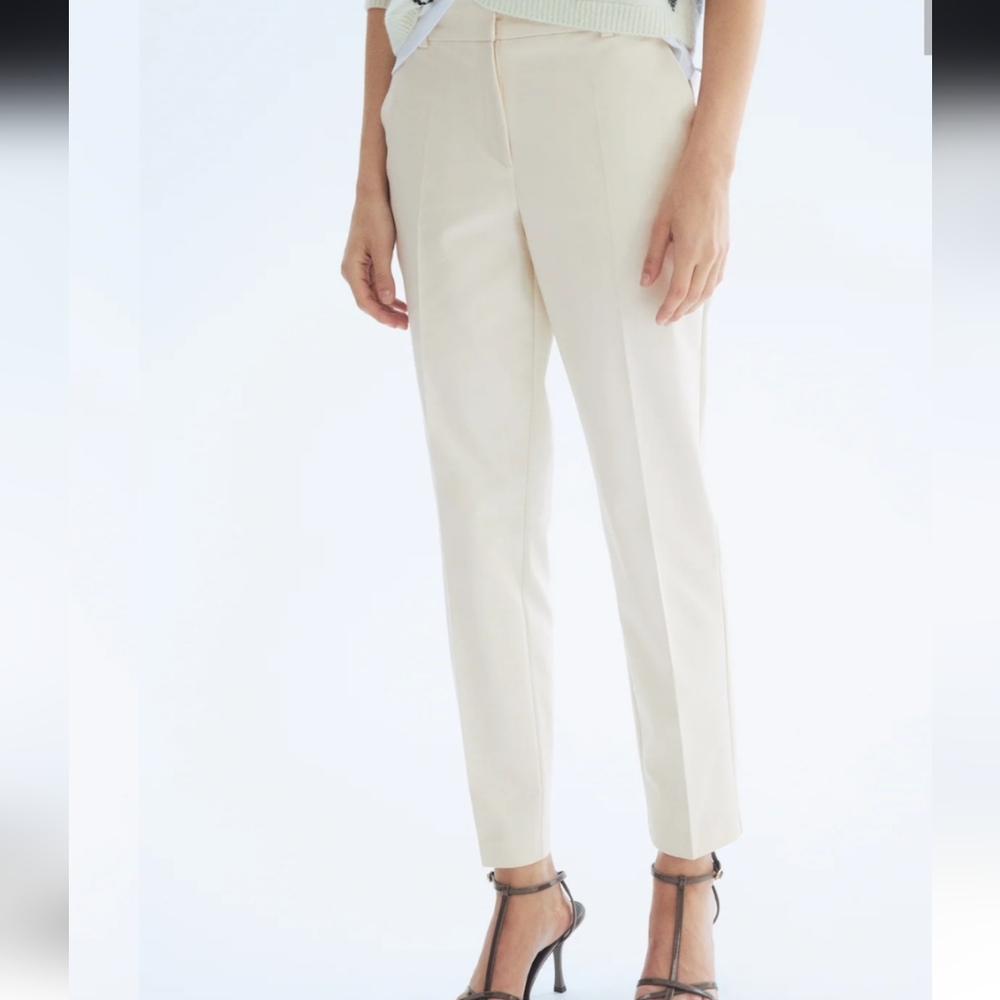 H&M Cream Tailored Ankle Pants Size 18